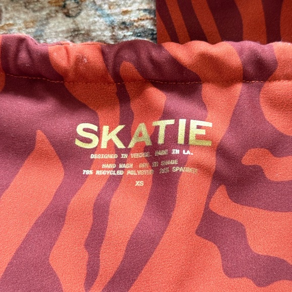 Skatie Rust Zebra Print Bikini Set - Picture 3 of 4